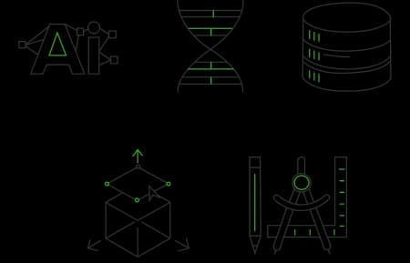 Workloads icons illustration (Dark)