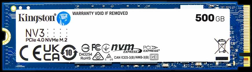 Kingston NV3 500GB M.2 2280 NVMe PCIe 4.0 Internal SSD