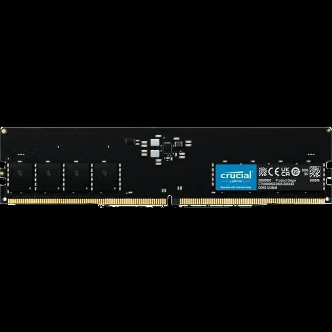 Crucial CT16G48C40U5 16 GB DDR5-4800 Memory - 4800 MT/s - DIMM - Non-ECC - Unbuffered - 1.10 V