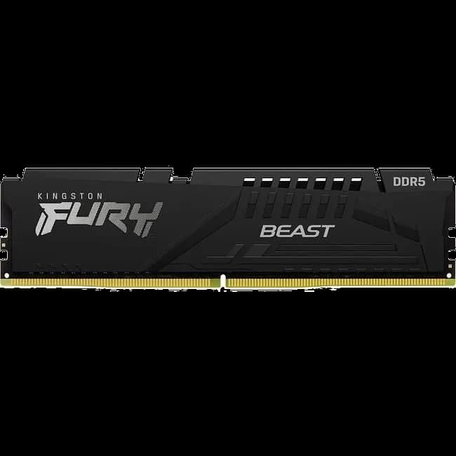 Kingston KF548C38BB-16 FURY Beast 16 GB DDR5-4800 Memory - 4800 MT/s - DIMM - On-die ECC - 1.10 V